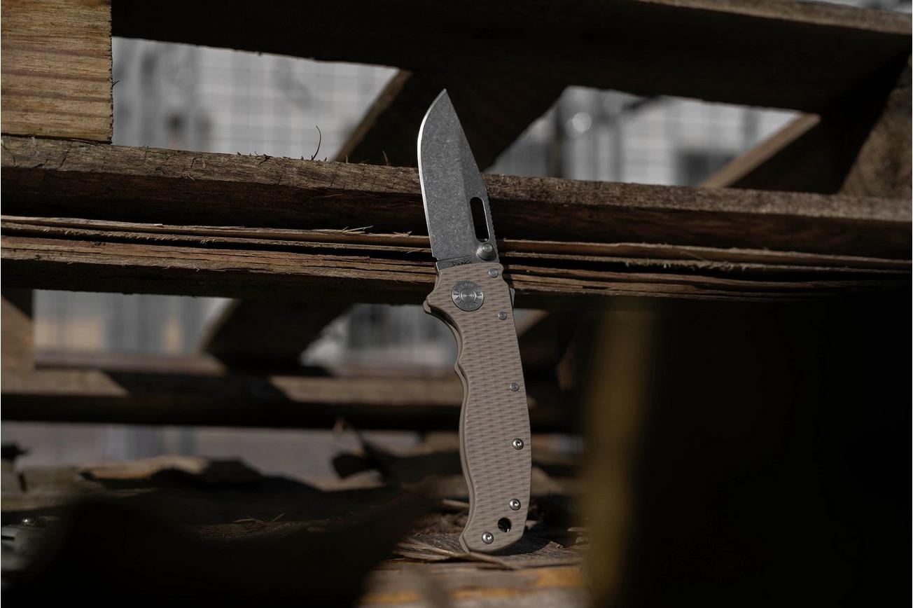 Demko Knives AD20.5 Shark-Lock CPM 3V Clip Point AD205-3V-CTCP Coyote G10, zakmes
