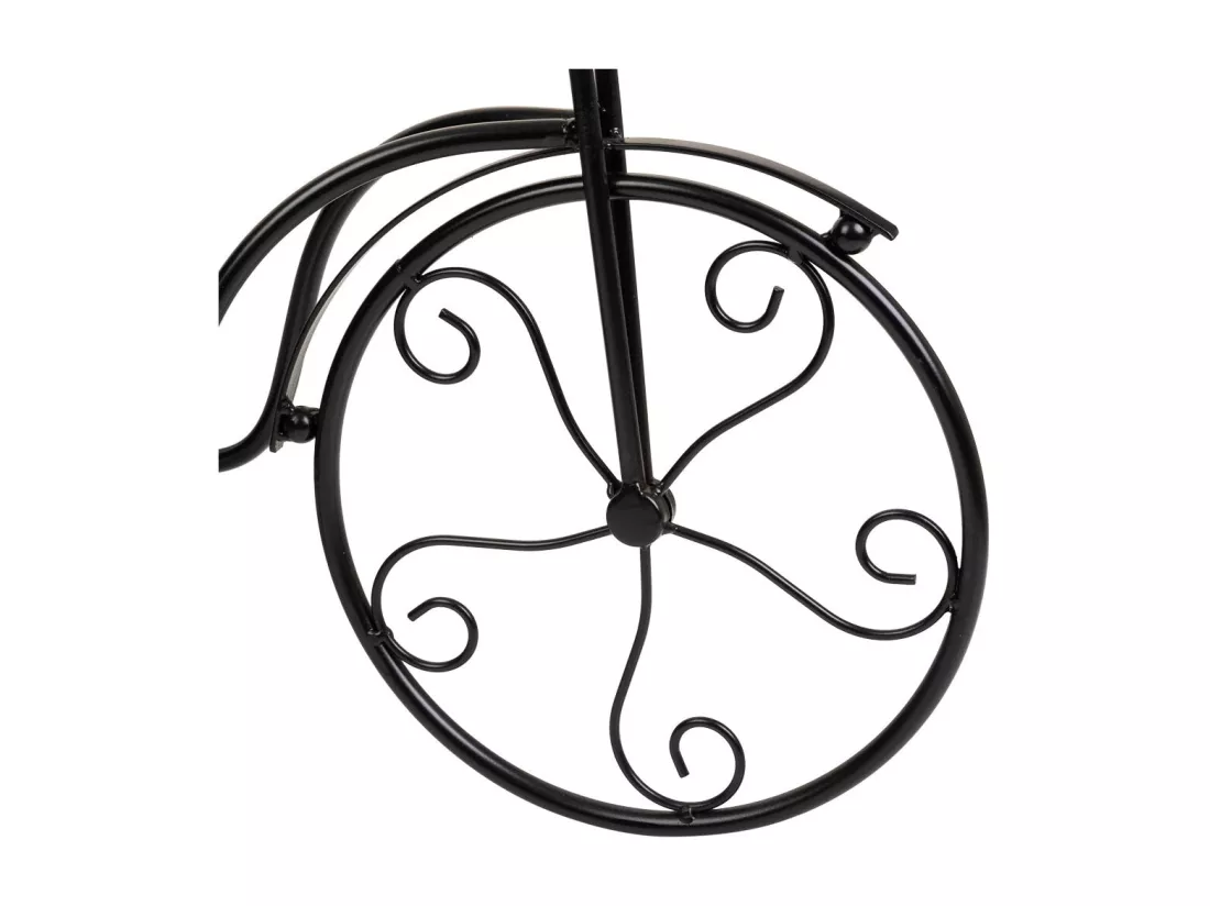 Support vélo en mosaïque et fer forgé noir 53x23.5x36h