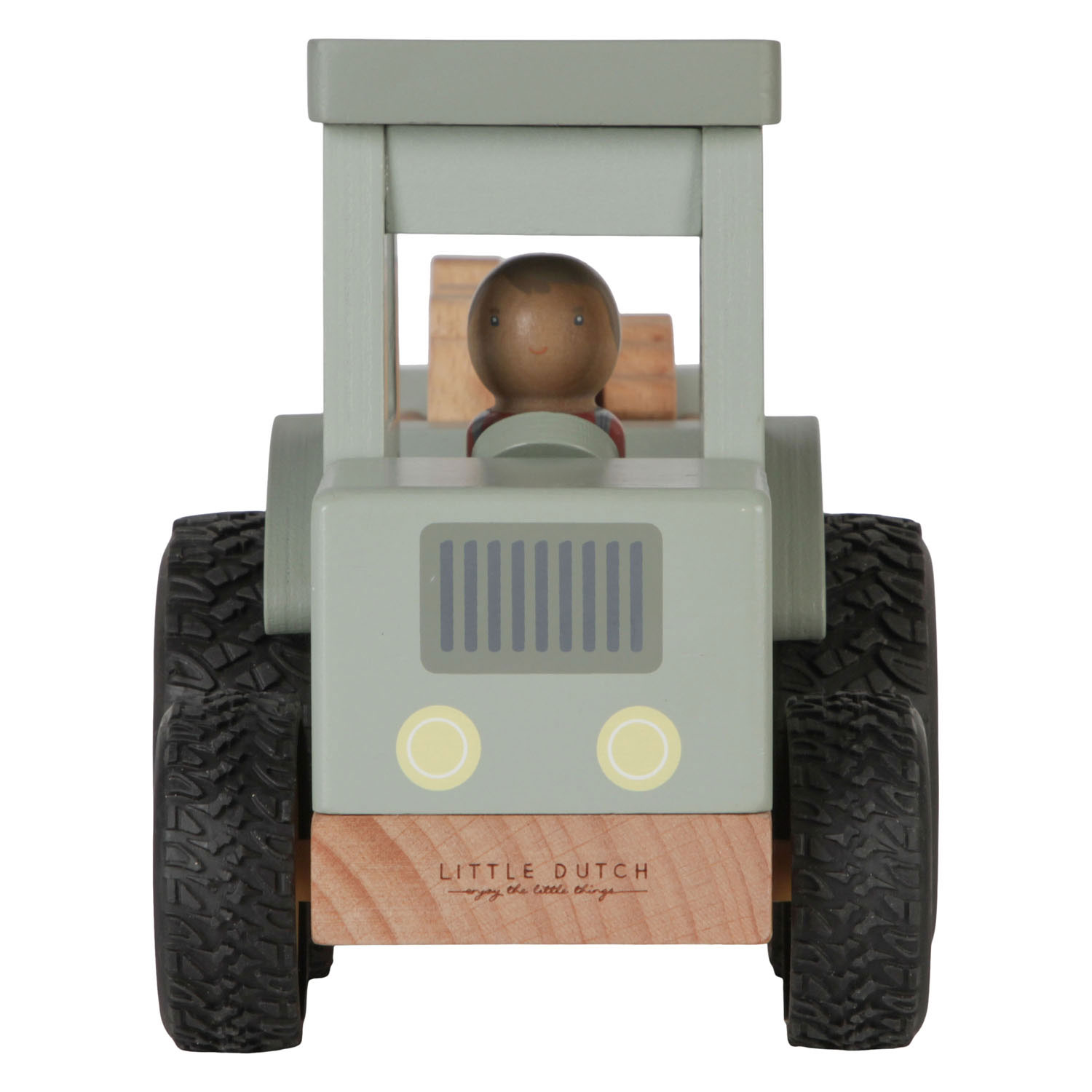 Little Dutch Houten Tractor met Aanhanger en Dieren Speelset