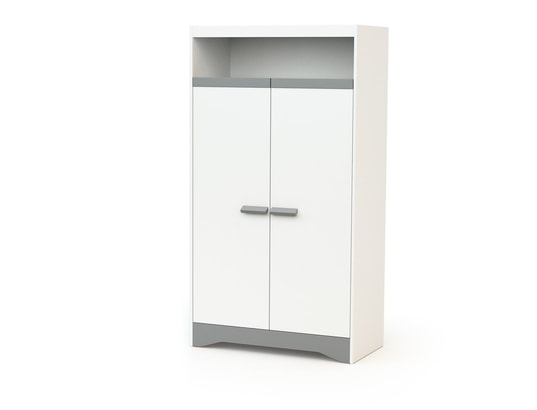 AT4 - Armoire enfant Armoire cotillon - blanc / gris