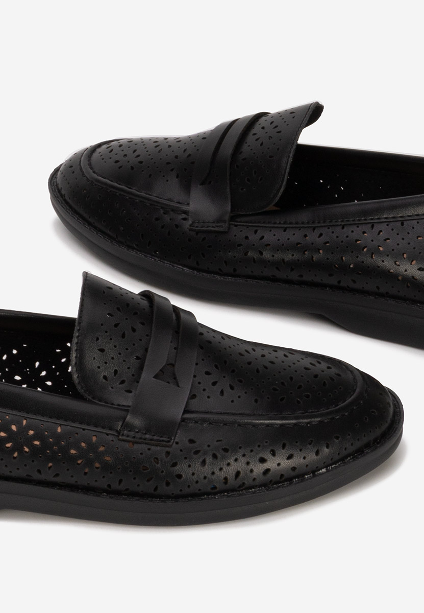 Mocassins femme noirs Valtera