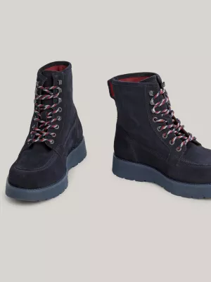 Botas de tornozelo de camurça com cadarço