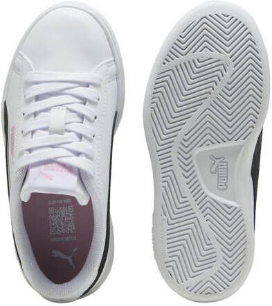 Puma Smash 3.0 Dance Party sneakers wit lila zwart Jongens Meisjes Imitatieleer 34