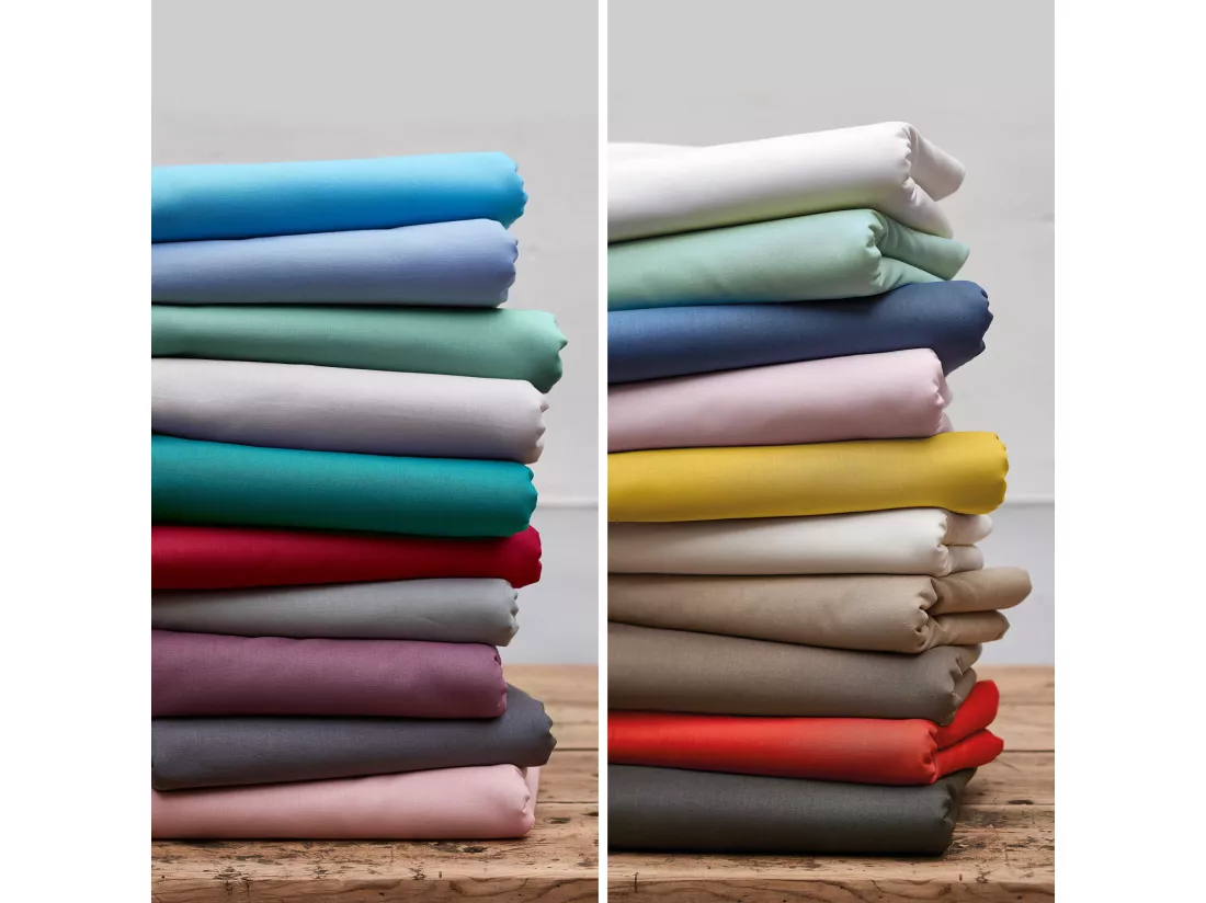 Taie de traversin uni 185X43 cm coton ALTO Alu