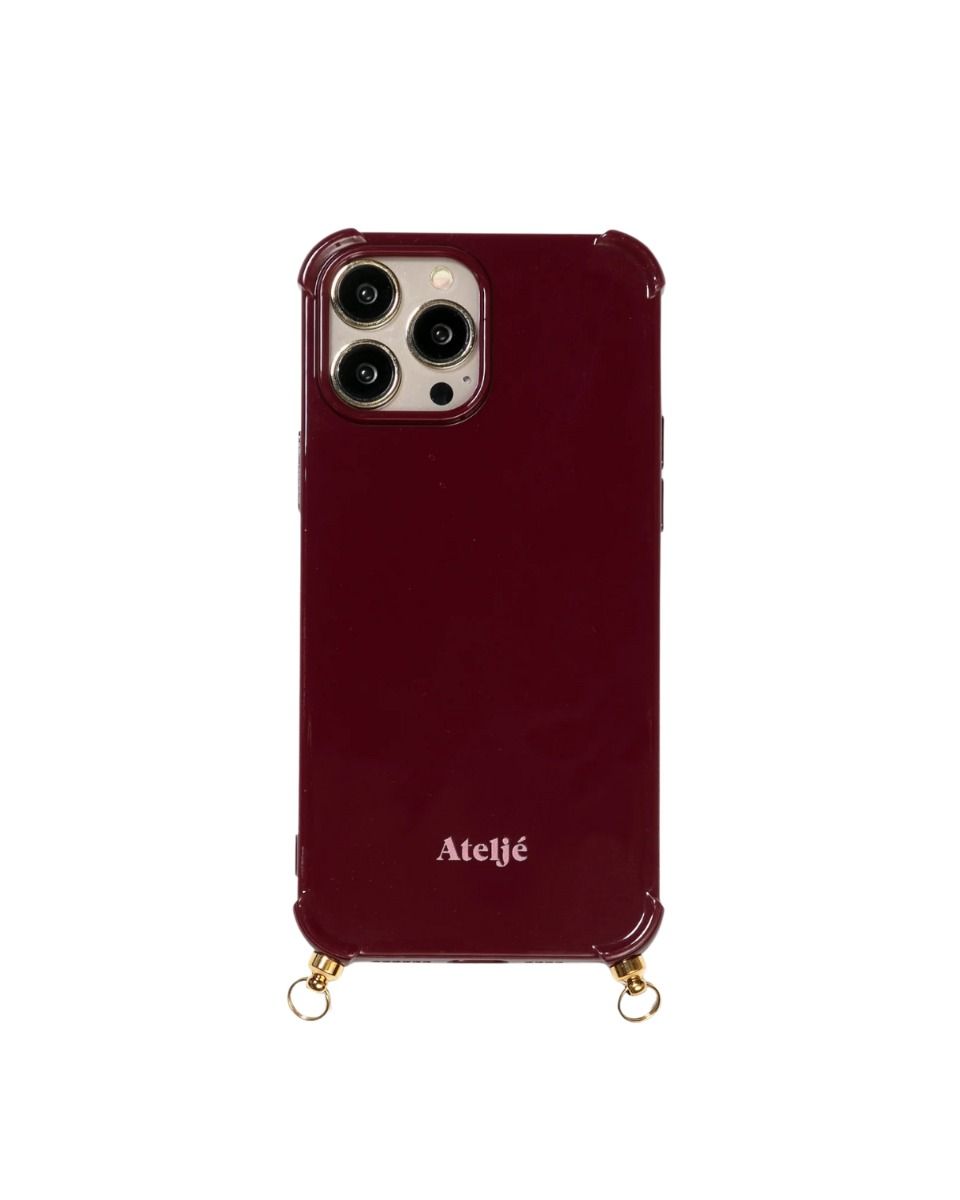 Ateljé Bold burgundy recycled iPhone case
