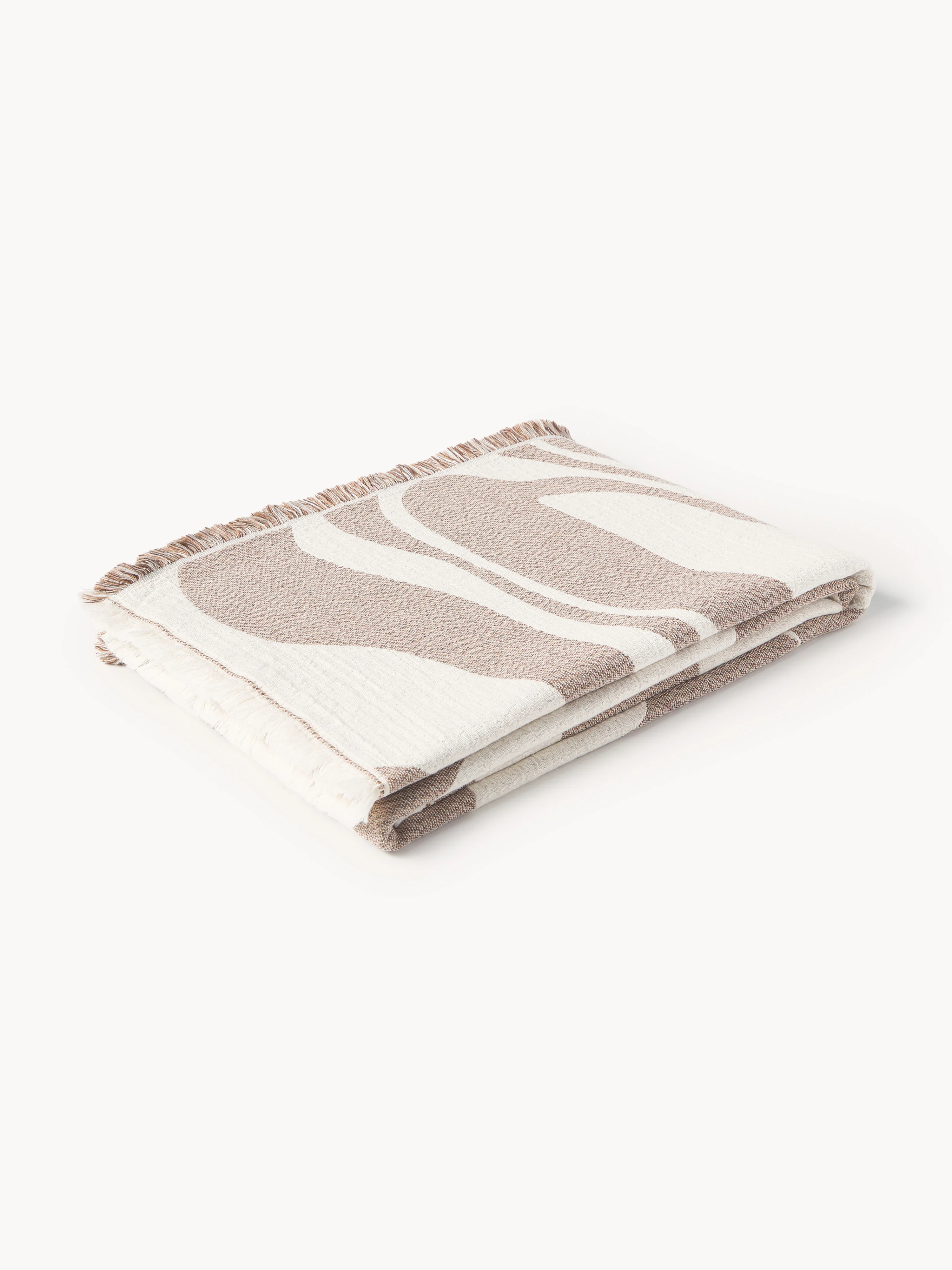 Jacquard plaid Rui met franjes