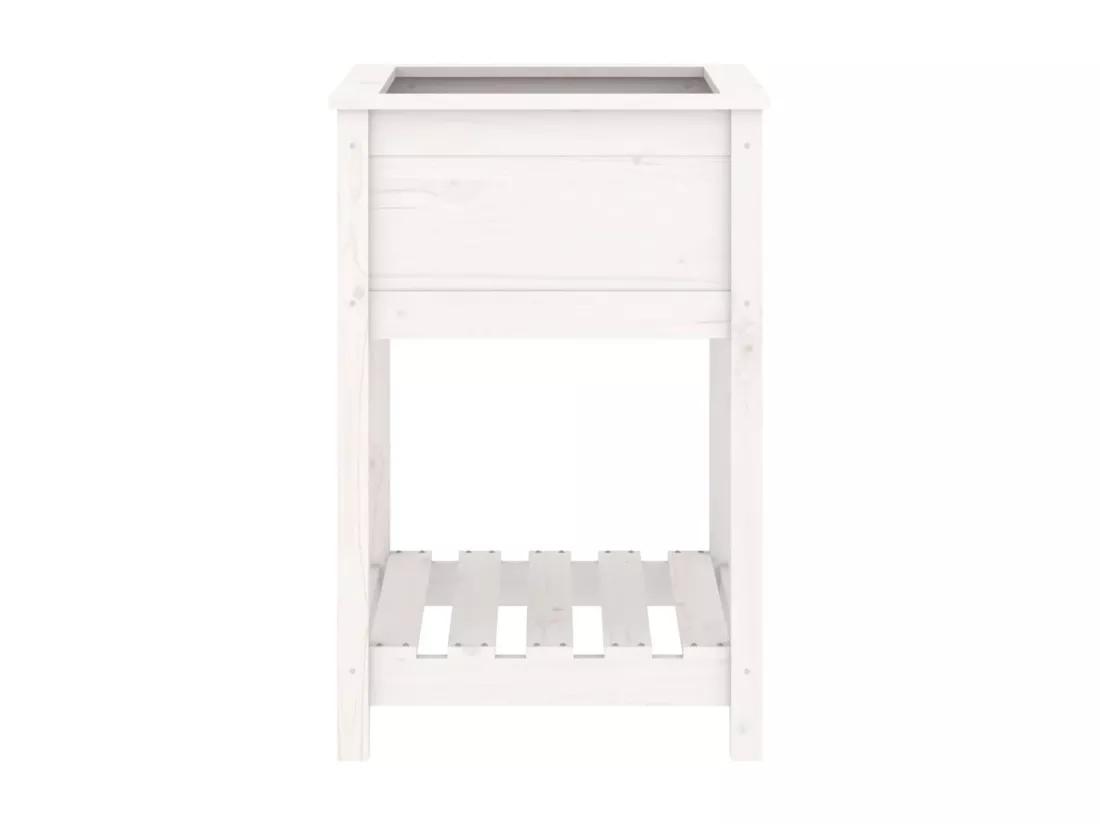 Jardinière bac lit surélevé bois blanche 55 x 54 x 81 cm 02_0038395