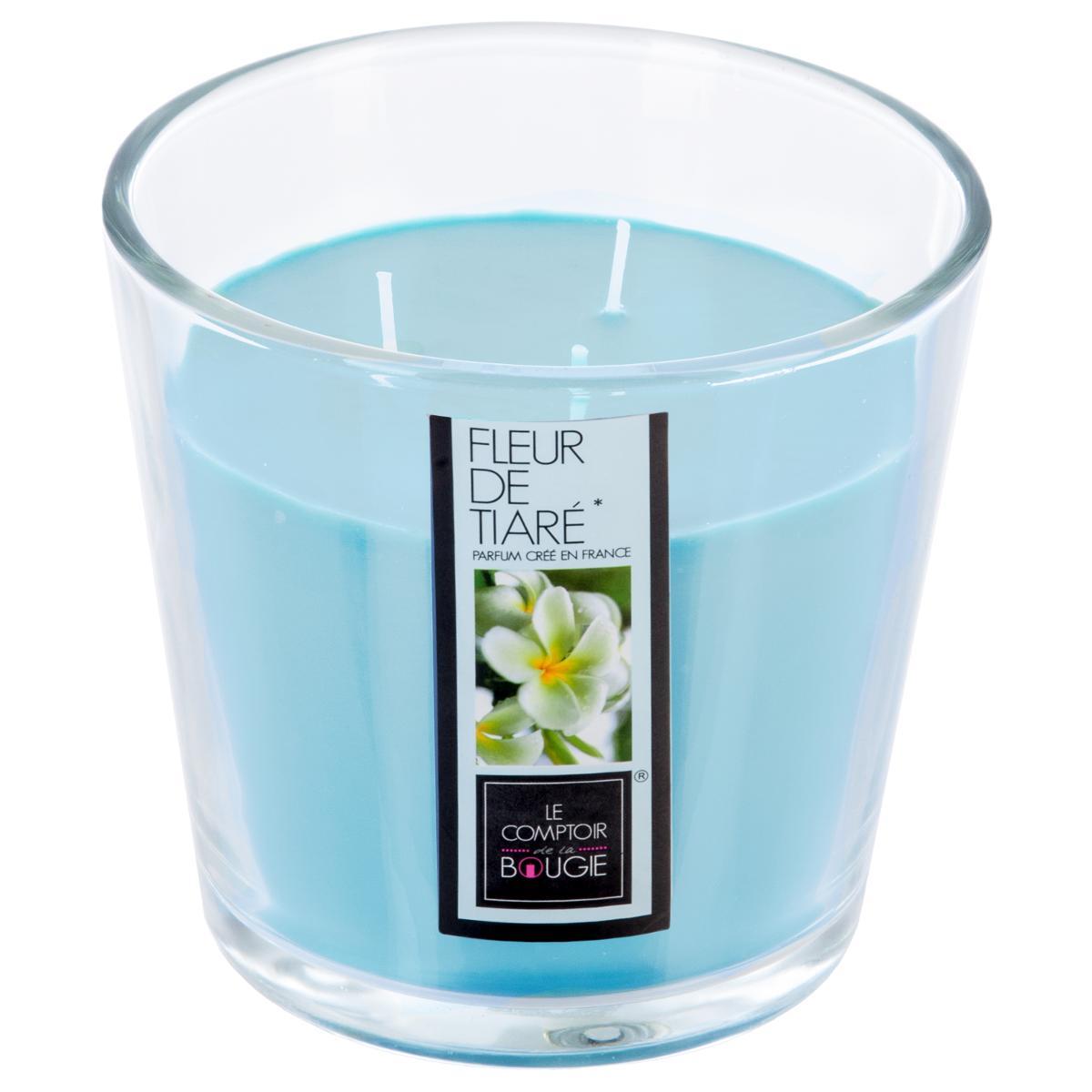 BOUGIE PARFUMEE VERRE FLEUR TIARE 500G