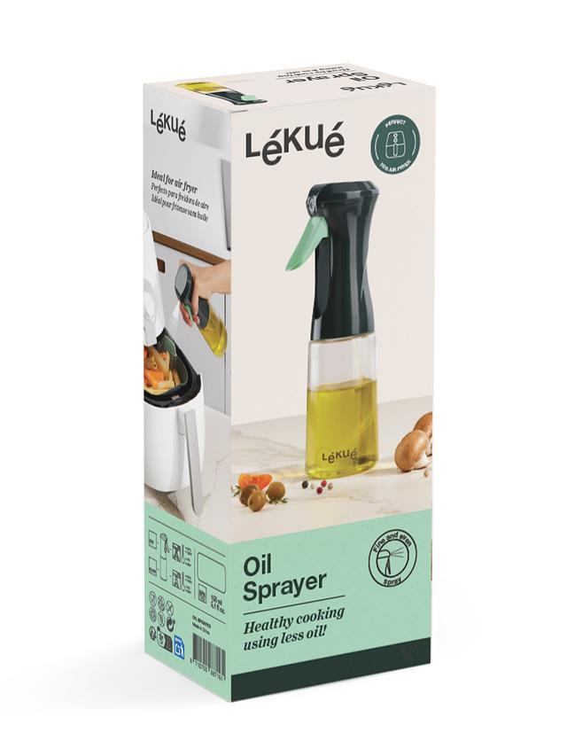 Lékué Heißluftfritteuse Ölsprüher mit Glasflasche, 150 ml
