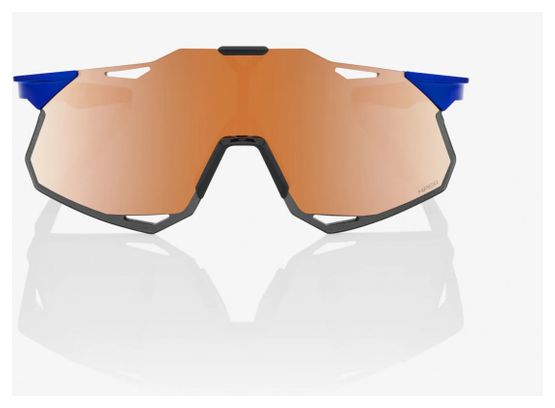 Lunettes 100% Hypercraft XS Bleu Cobalt Brillant - Verres Miroir Cuivre Hiper