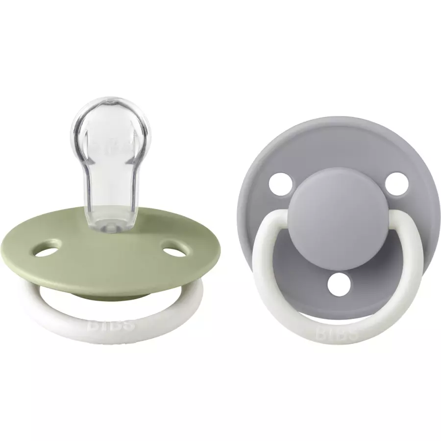 BIBS® Nachtschnuller De Lux Sage  Cloud Glow 0-36 Monate, 2 Stk.