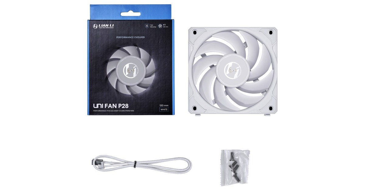 Lian LiUNI FAN P28 case fan  (Wit, 120 x 120 x 28 mm, PWM)