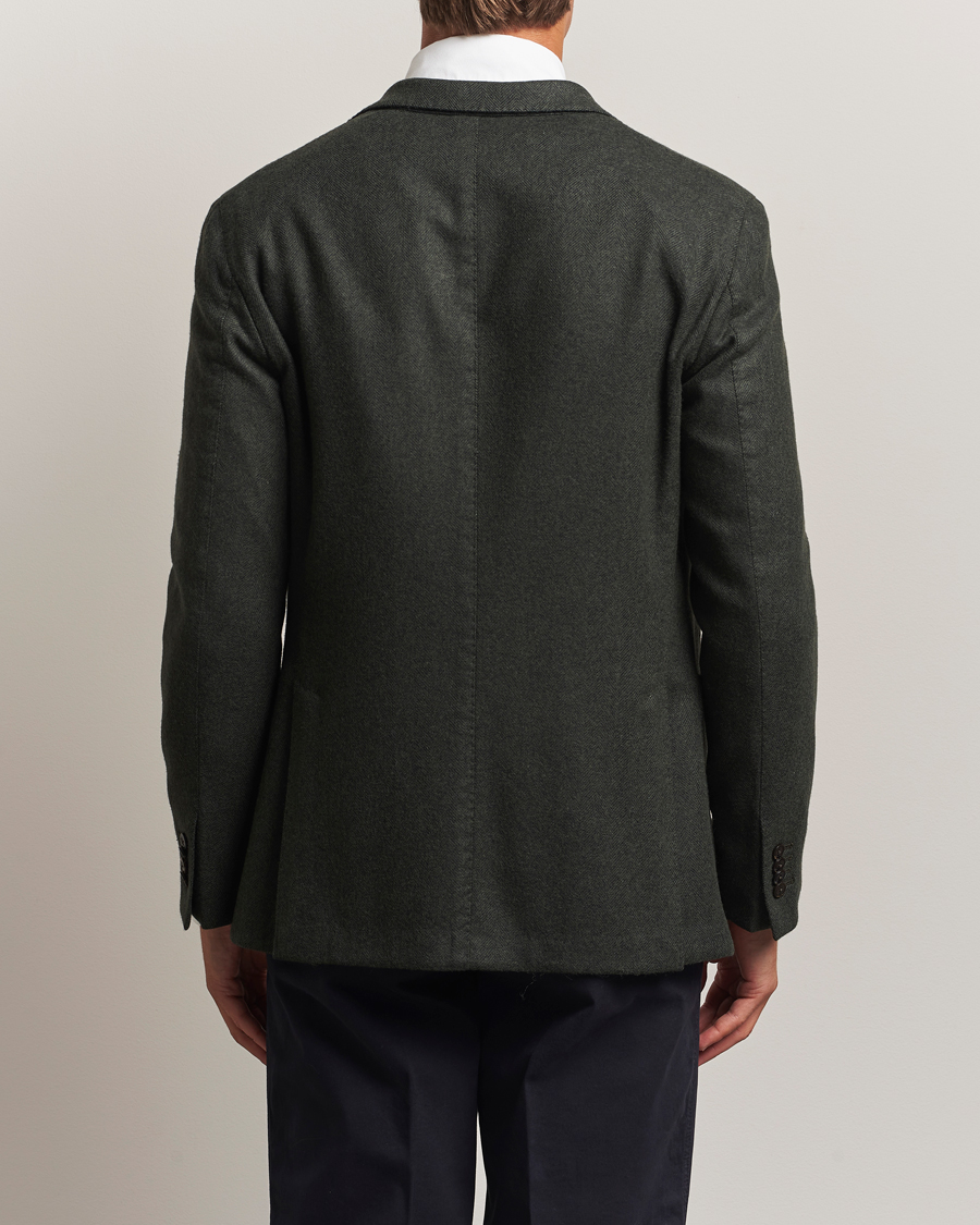 Boglioli K Jacket Wool Herringbone Blazer Hunting Green