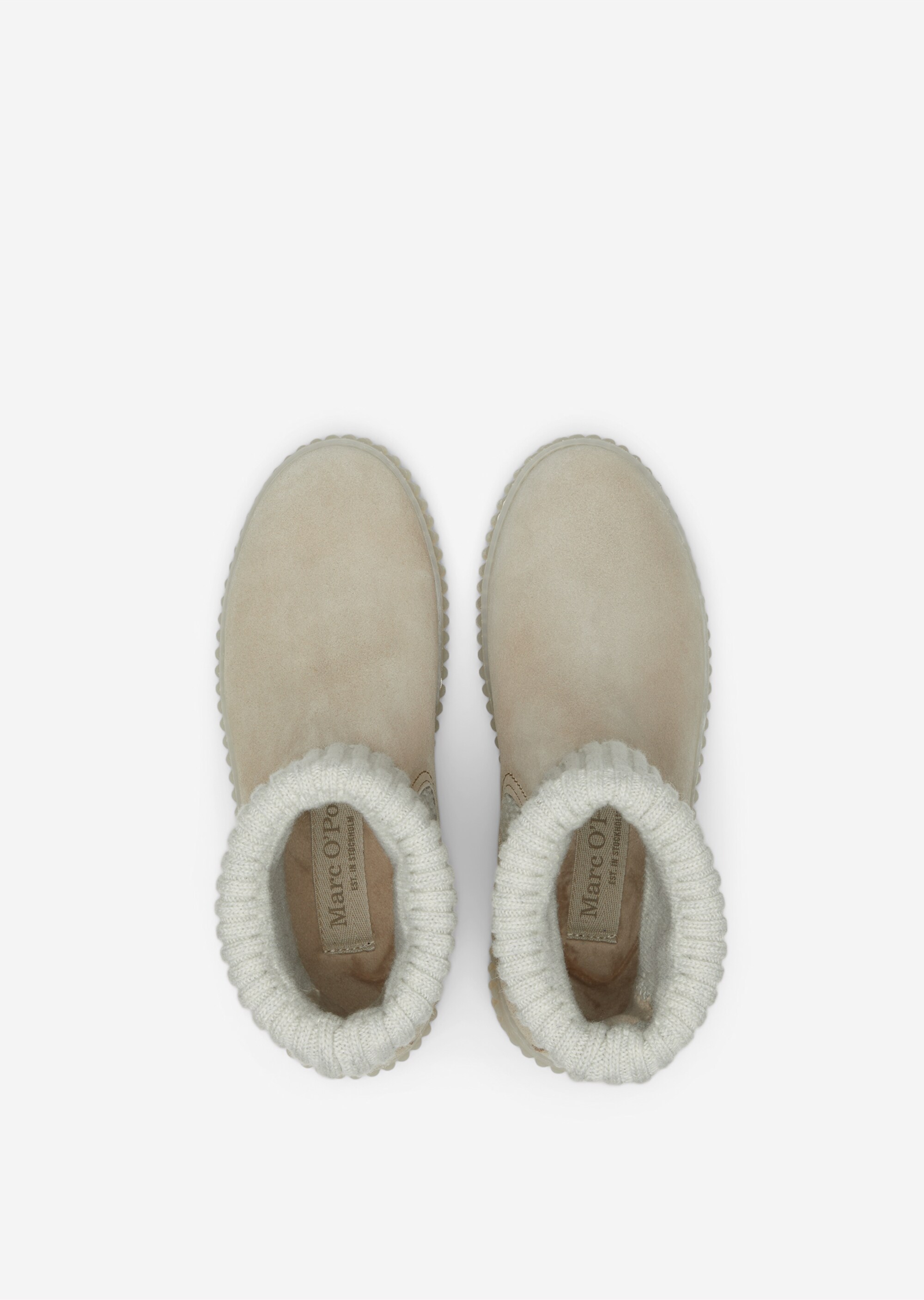 Chelsea-Boot mit Strickumschlag