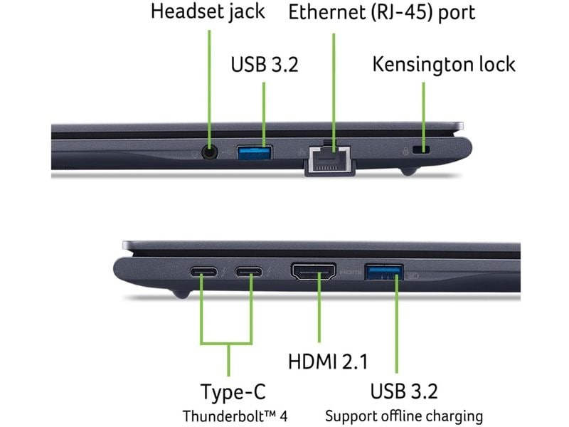 Acer Notebook TravelMate P4 (TMP416-54-TCO-54HU) Ausdauernder und robuster 16