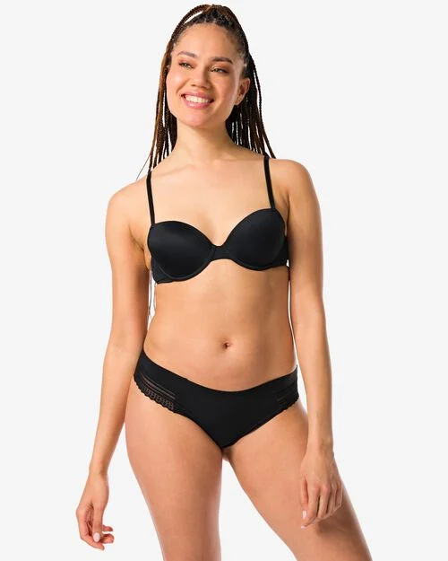 slip brésilien femme en micro noir