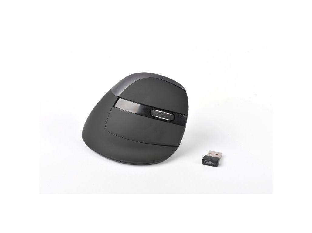 RATO ERGONÓMICO SEM FIO QILIVE PRETO
