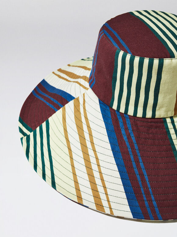 Chapéu Bucket Listrado - Multicor