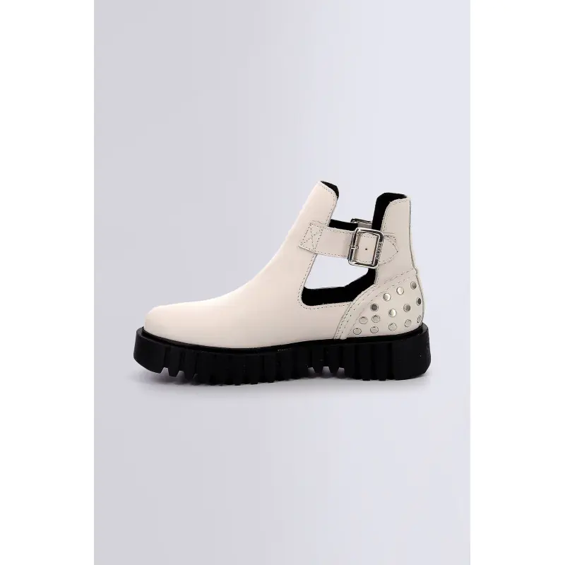 KICK FANTASY BLANC BOOTS Cuir Femme
