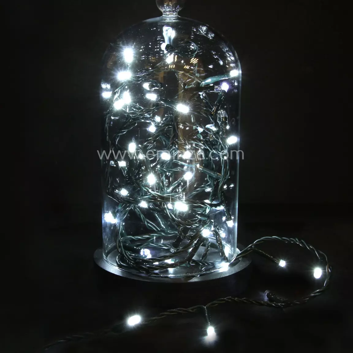 Guirlande lumineuse 16 m 192 LED câble vert Flashing light Blanc froid
