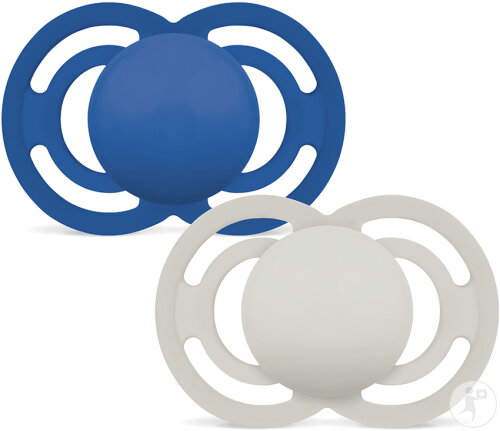 Mam Baby Sucette Perfect Silicone 6-16 Mois Plain Bleu 2 Pièces