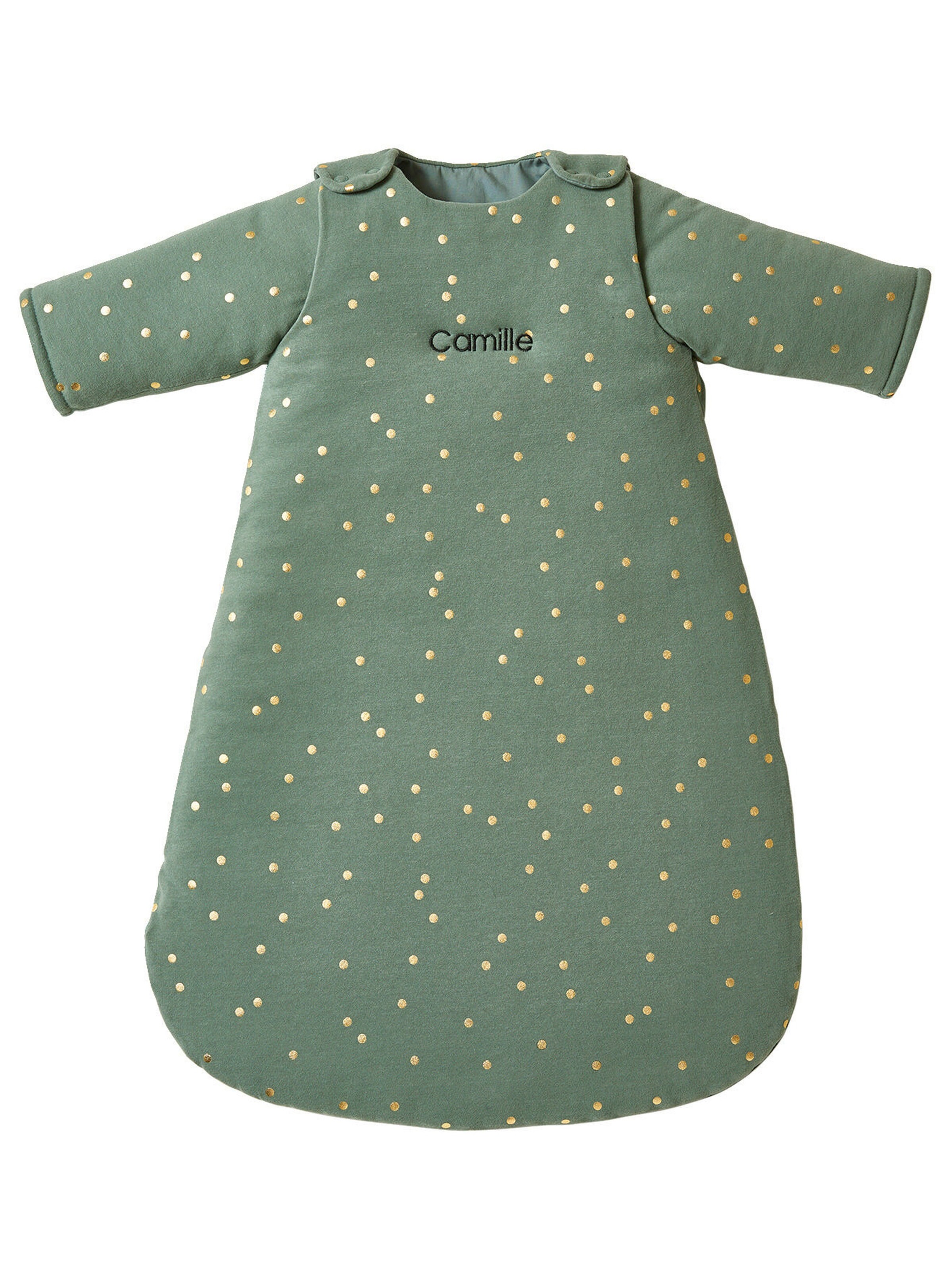 Vertbaudet Baby Winterschlafsack GRÜNER WALD Ärmel abnehmbar grün