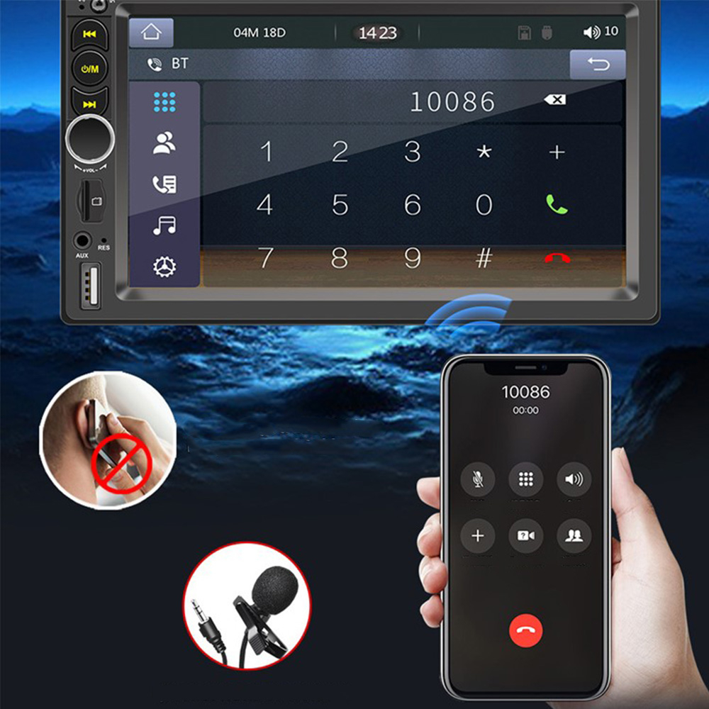 (178x100mm) Digitales Auto Radio FM Bluetooth MP5 Player mit 7