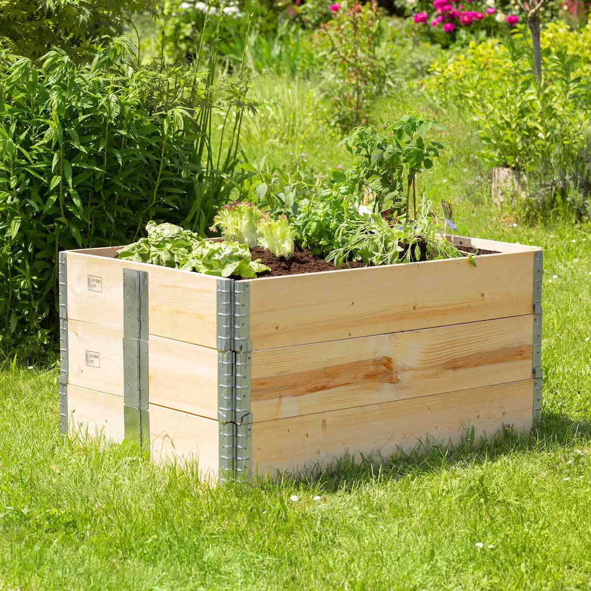 Plantekasse sammenleggbar og stabelbar 120x80x19cm - 3