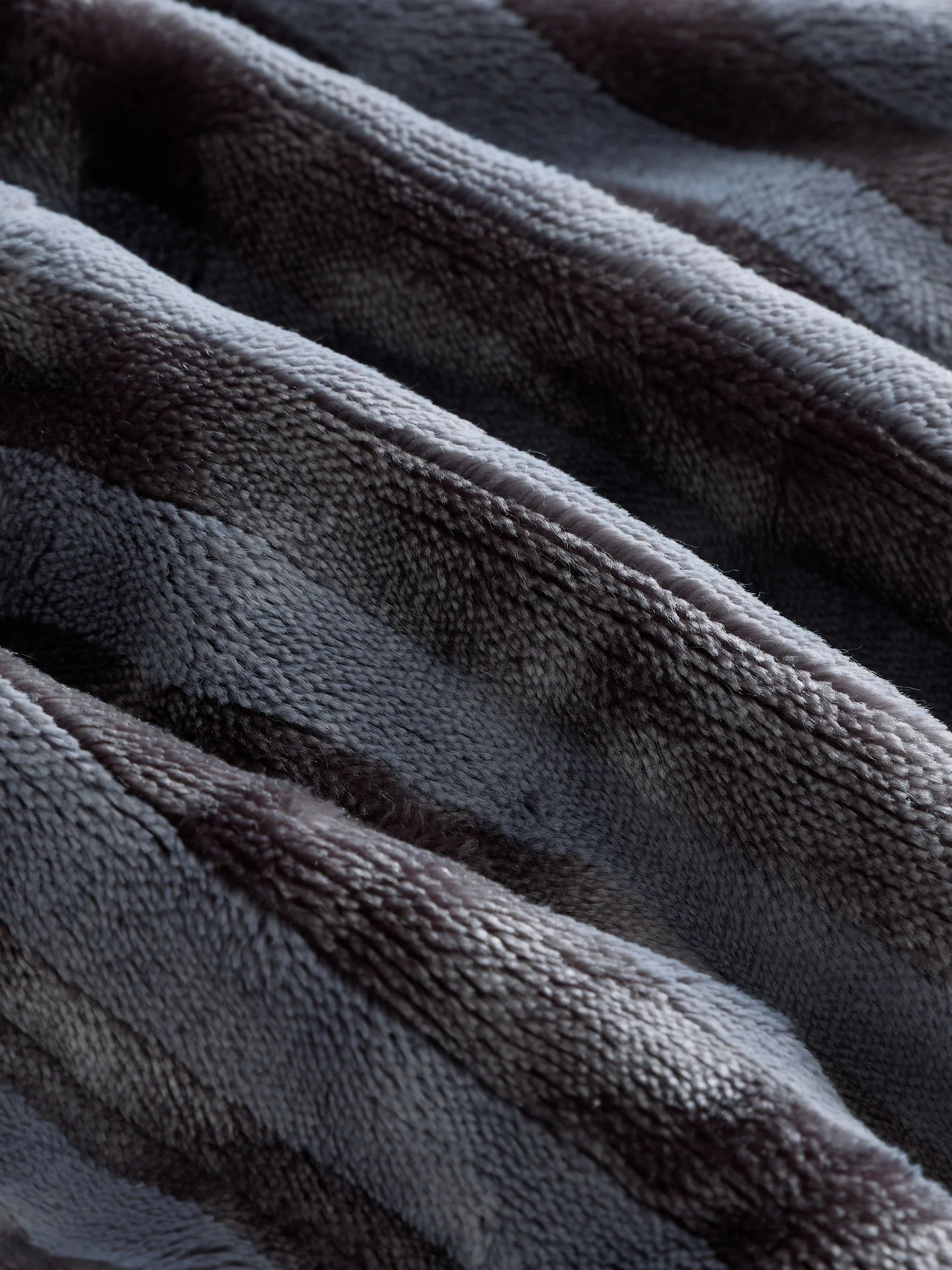 Grijs - Supersoft Tonal Stripe Dressing Gown
