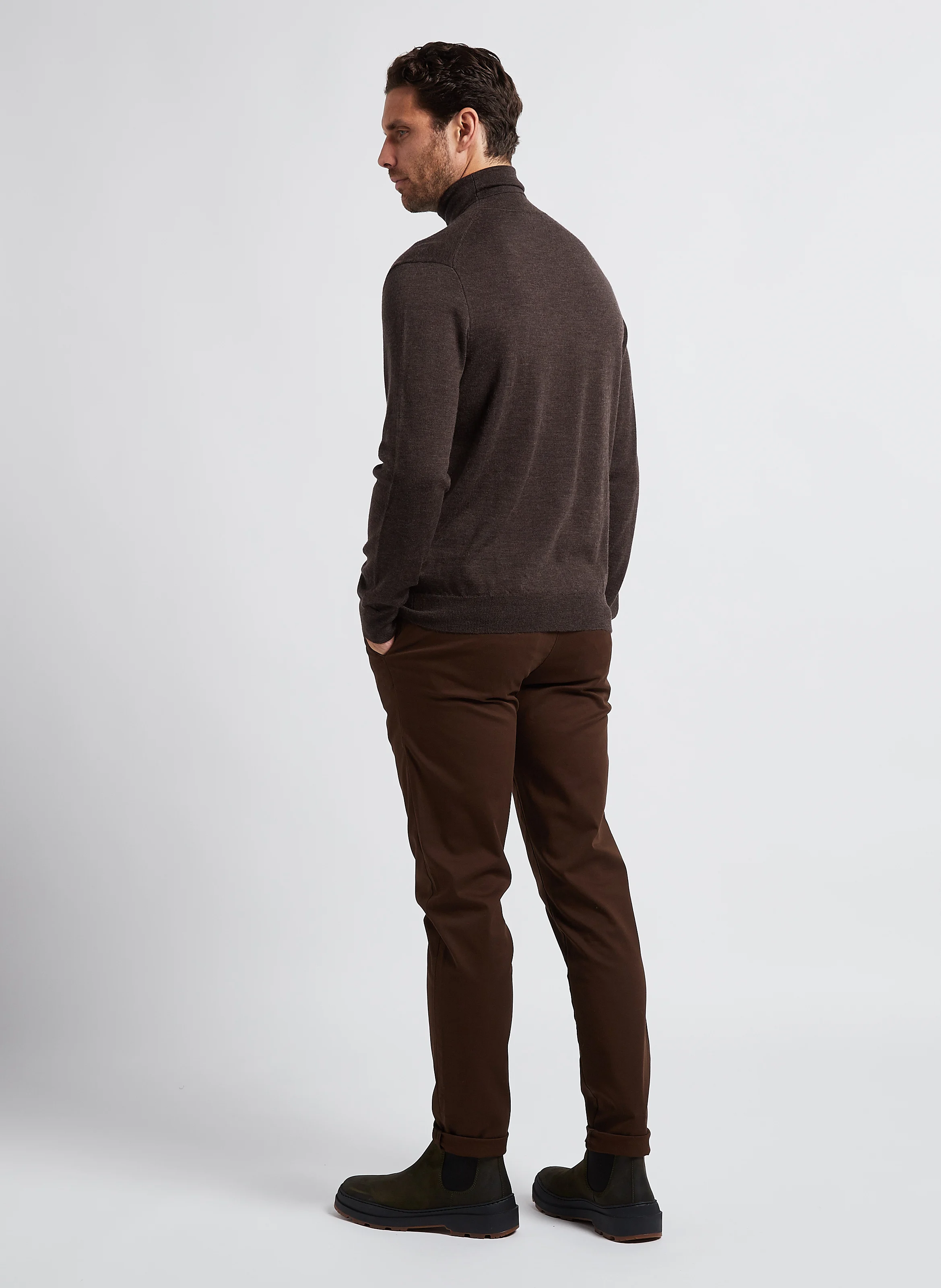 Chino slim en coton| Marron