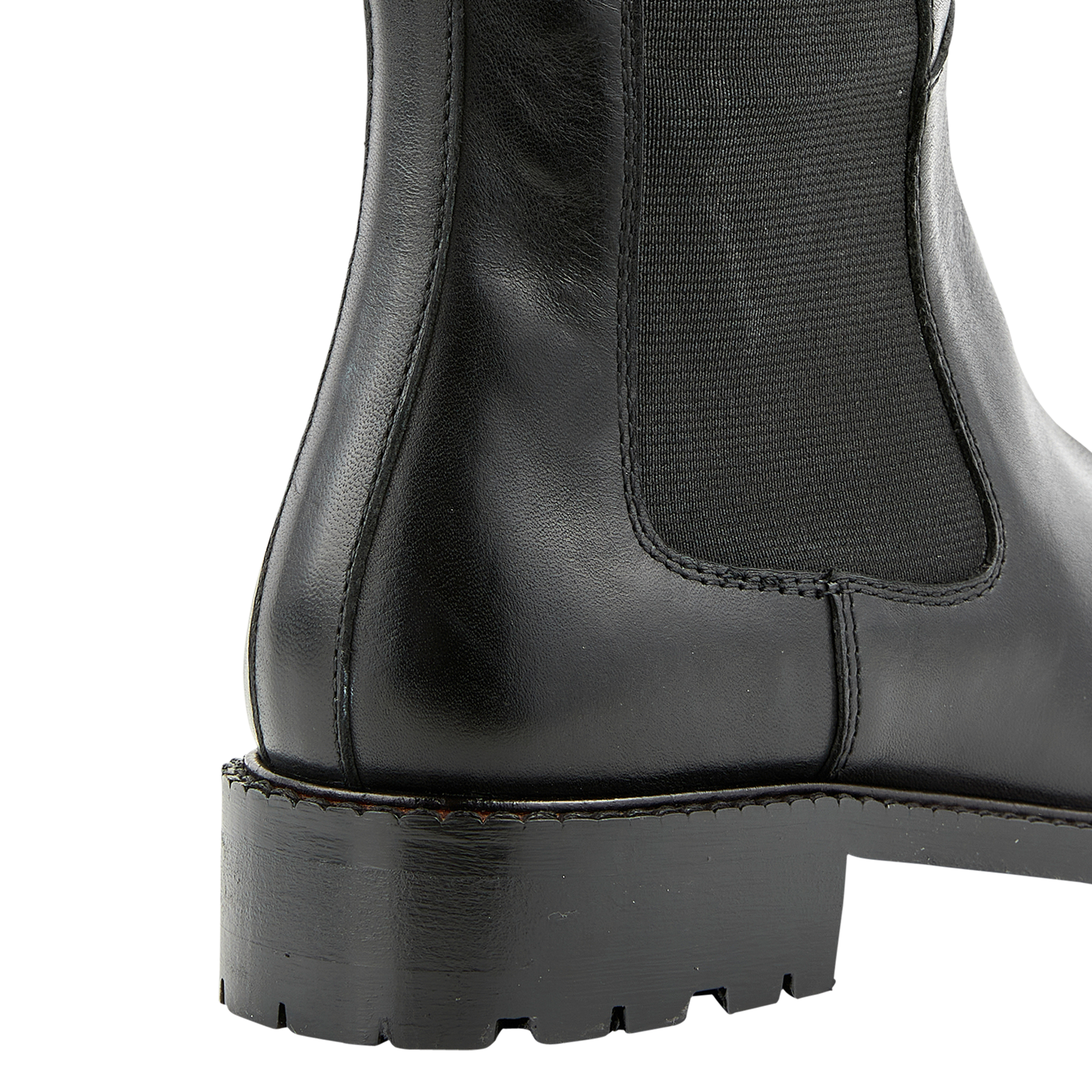 DALINA - Bottes plates en cuir| Noir