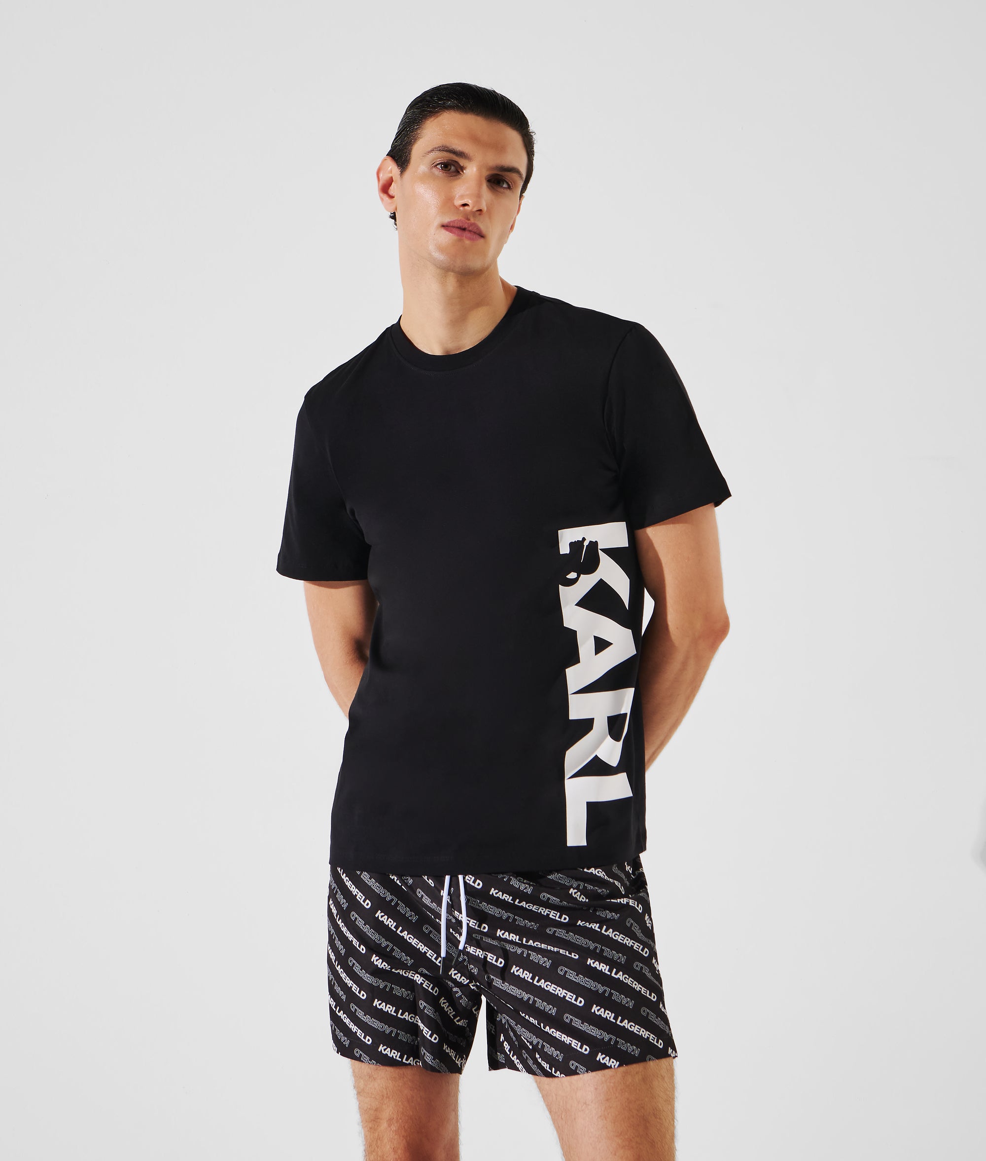 Strand-t-shirt met logo