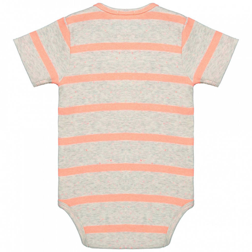 Dirkje romper met streep beige/zalm