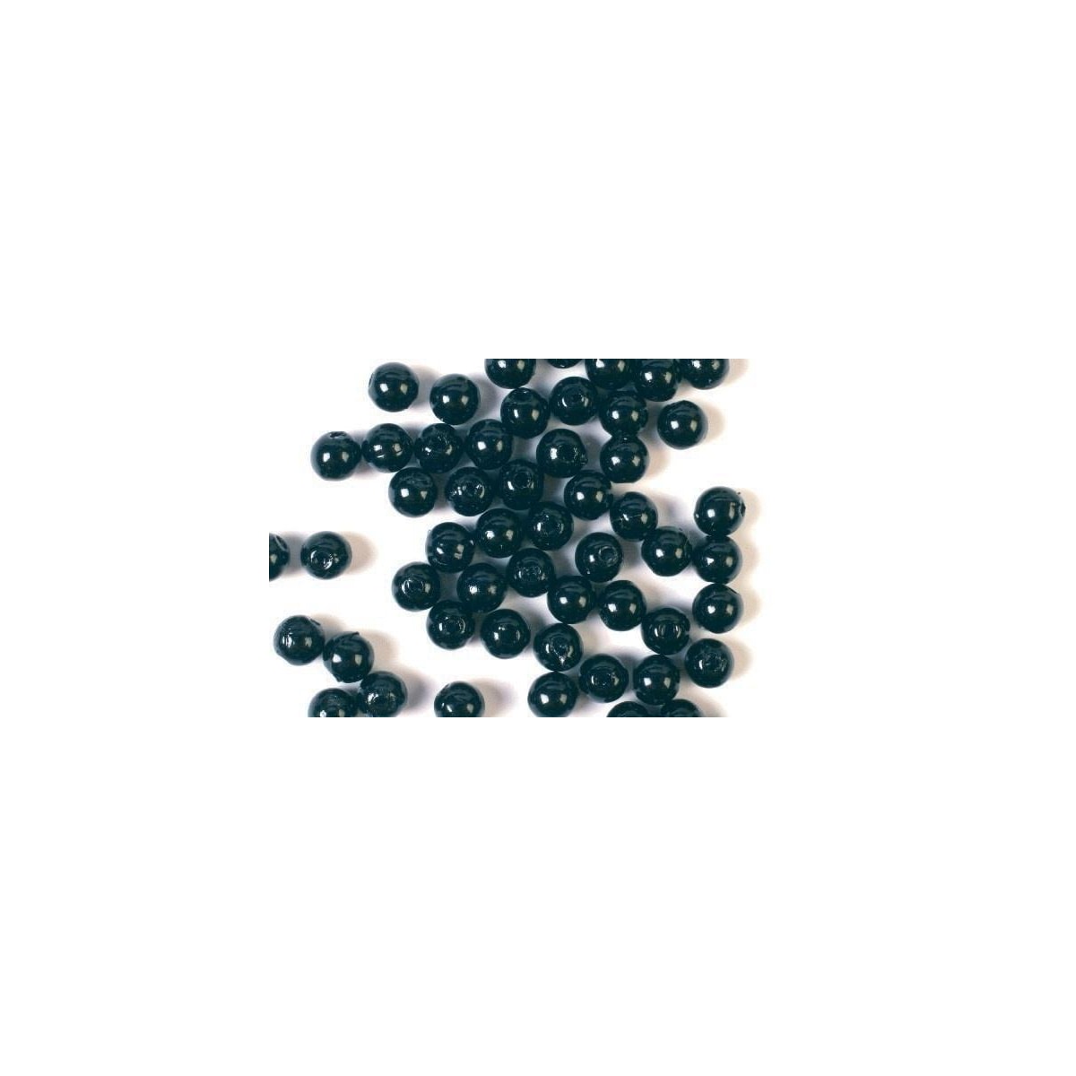 Plastpärlor 8mm 500g, Svart
