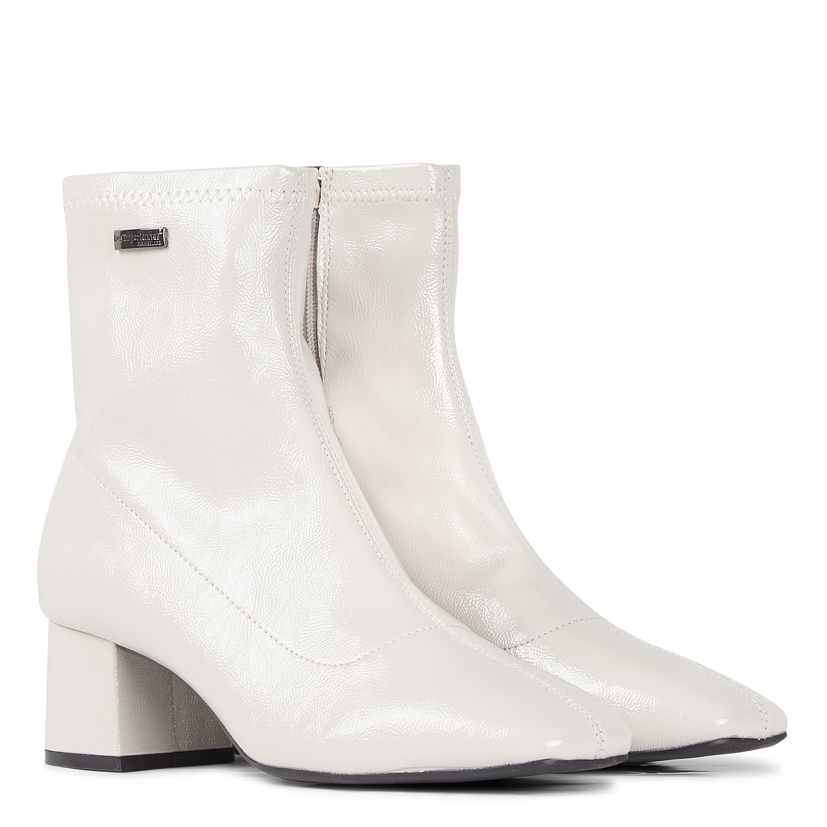 DANIELA - Bottines vernies à talon | Blanc
