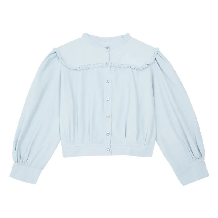 Longlivethequeen Blouse Unie Coton Bio | Bleu pâle