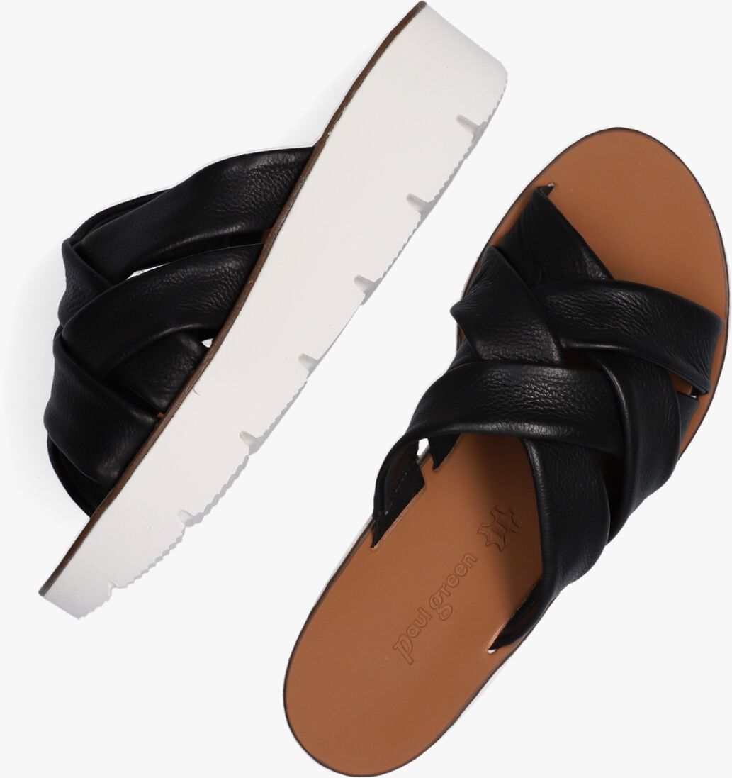zwarte paul green slippers 7641