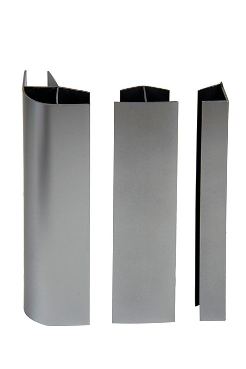 Kit de raccords de plinthe de cuisine (2AG + 2H + 2U) Nordlinger 16/19 mm, gris