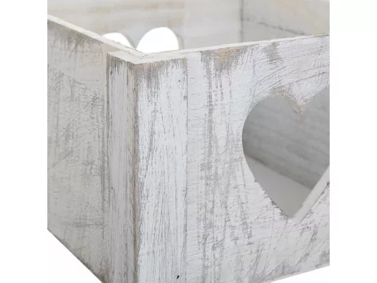 Ensemble de 2 paniers en bois blancs