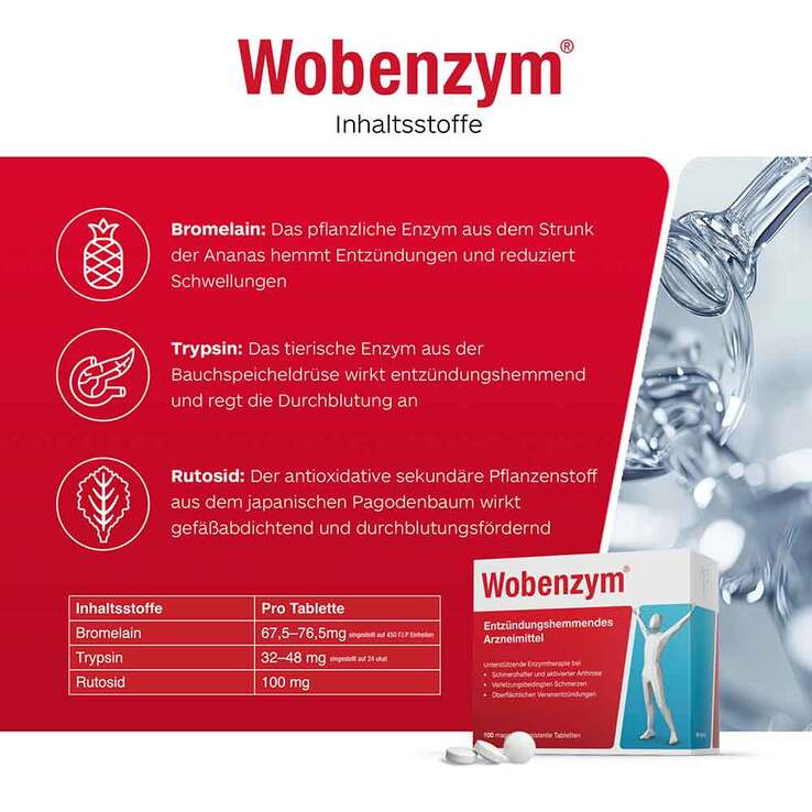 Wobenzym magensaftresistente Tabletten, 100 St