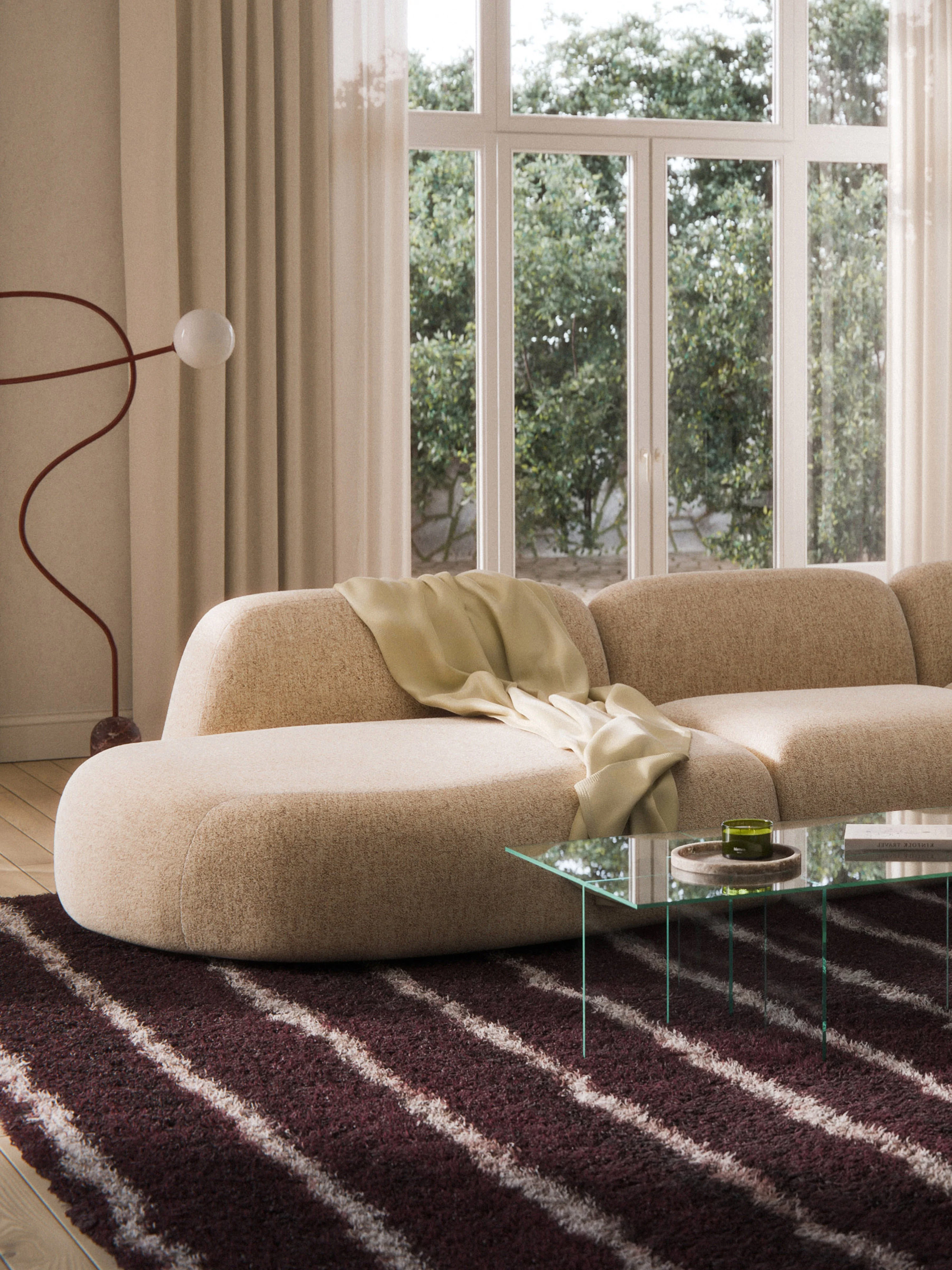 Bouclé chaise module Wolke