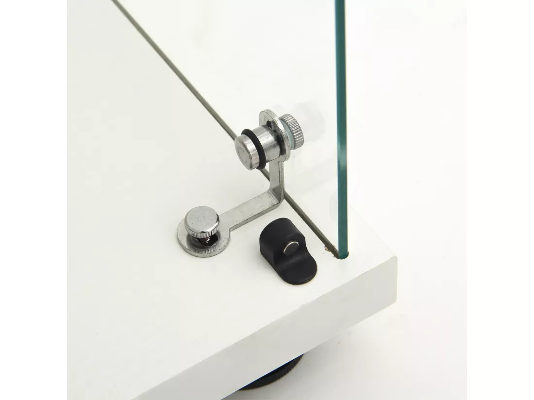 Vitrine en verre double paroi 40*86*36,5 cm, avec serrure antivol et éclairage LED, blanc