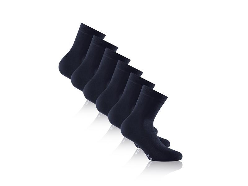 Rohner Socks Socken Soft Touch Dunkelblau 3er-Pack Weiche Alltagssocken aus Bambus in Grösse 39 - 42