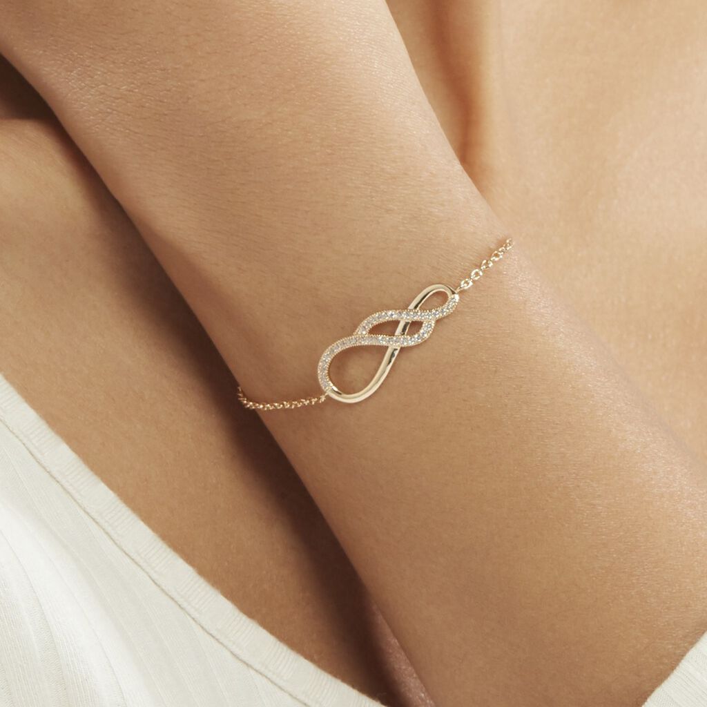 Bracelet Rajah Plaqué Or Jaune Oxyde De Zirconium