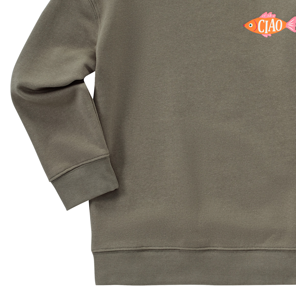 Jonas Nielsen Jungen Sweatshirt mit Urlaubs-Motiven oliv