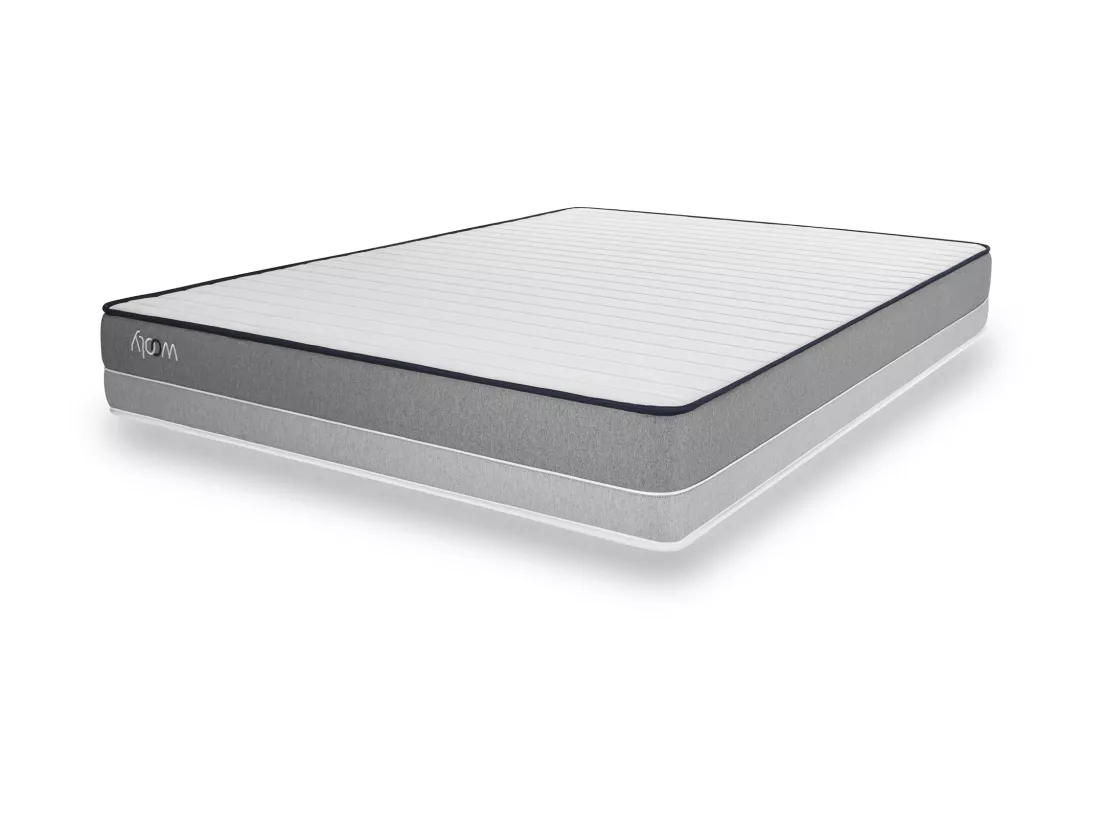 Matelas Wooly Original L 180x200 cm - 24 cm - 12 Couches Confort - Mousse mémoire Carbone - Laine - Latex-HR - 7 Zones - Ferme - Sommeil Réparateur