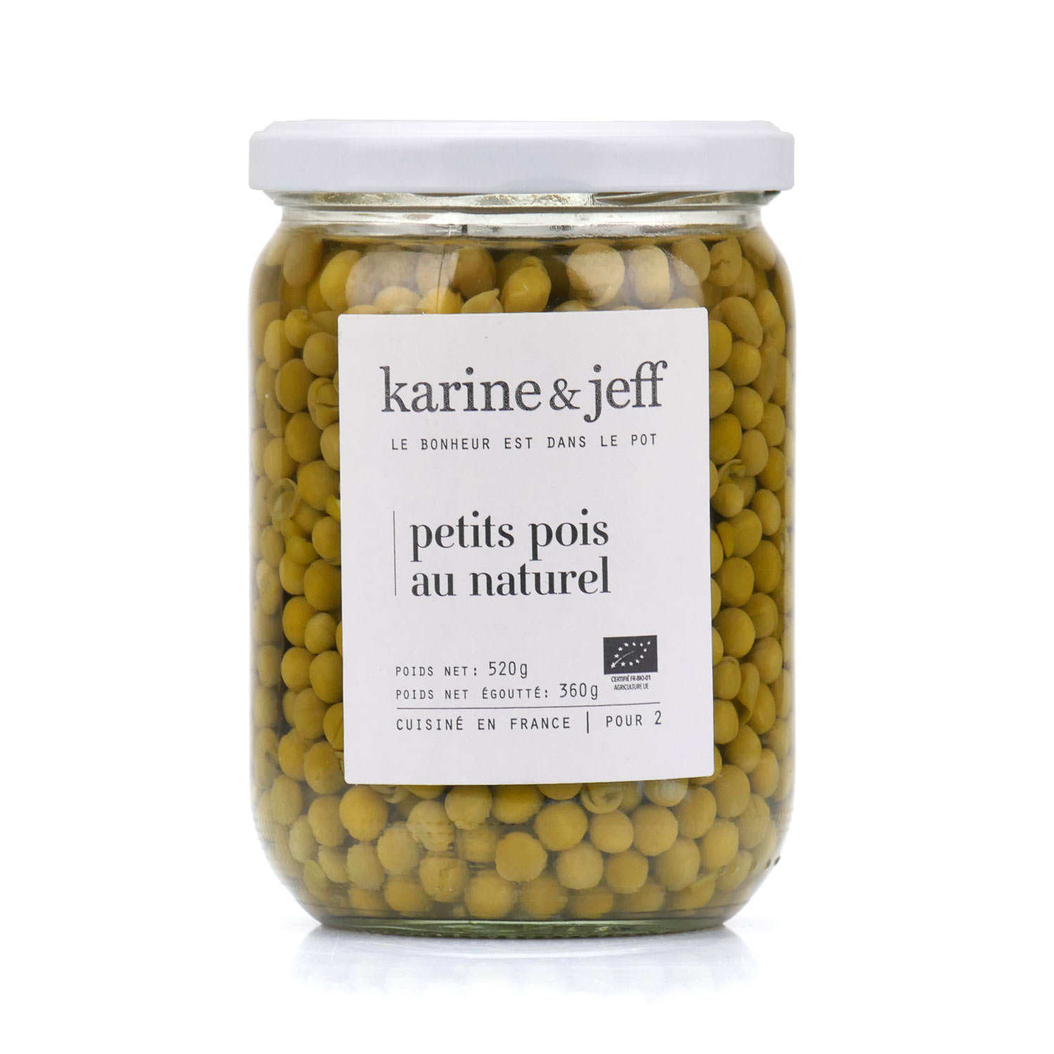 Petits pois au naturel bio