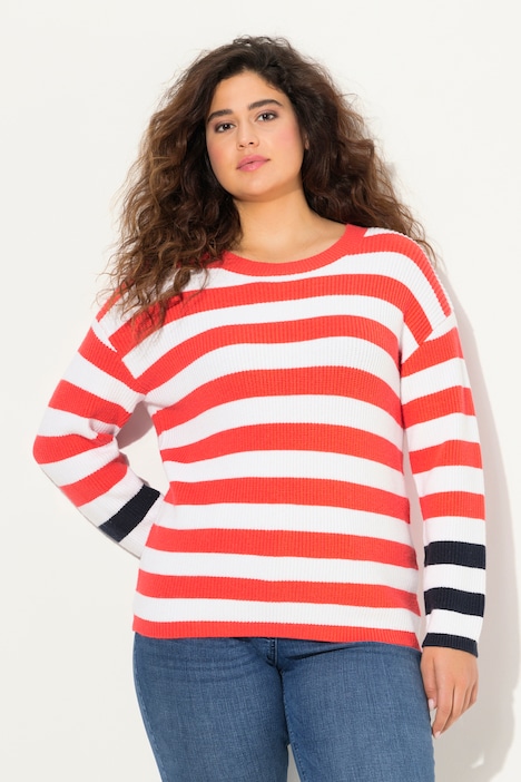 Pullover, Ringel, Rundhals, Langarm