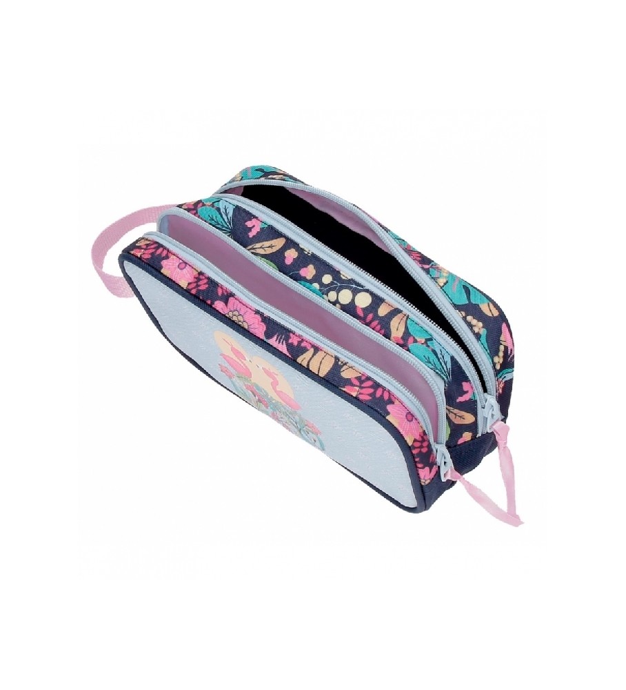 Estojo Roll Road Pelican Love azul -22x10x7cm-