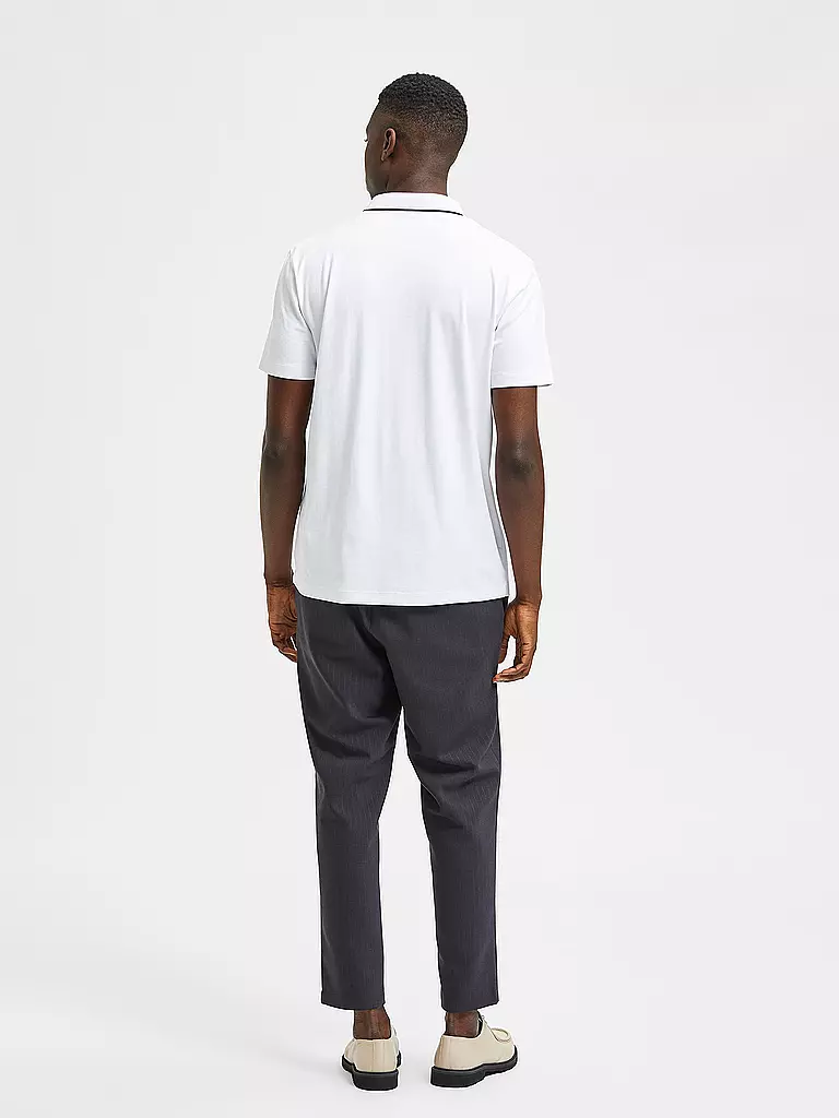 SELECTED Poloshirt SLHLEROY COOLMAX weiss
